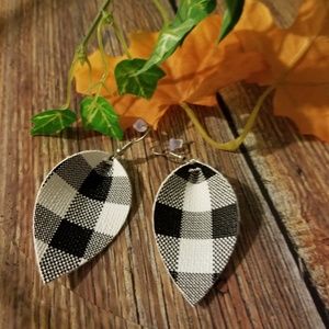Black and white earrings